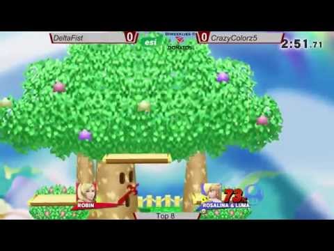 Donatos Biweekly 9/29 - DeltaFist (Robin) vs CrazyColorz5 (Rosalina) - SSB4 Top 8