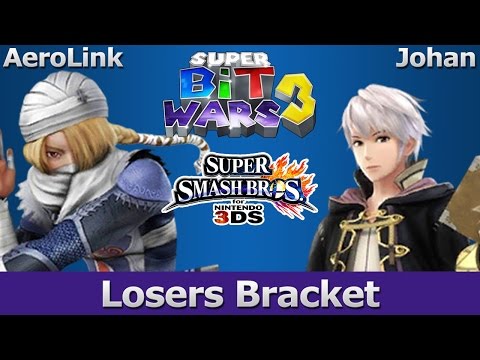 Super Bit Wars 3 Smash 3DS - AeroLink (Sheik) vs Johan (Robin,Sonic) - Losers Bracket