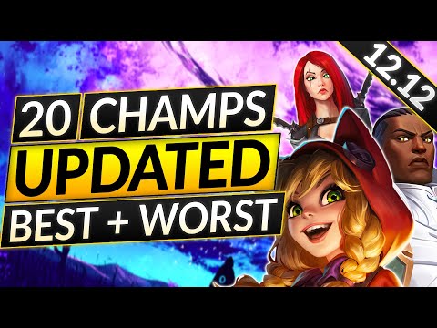 20 BEST and WORST Champions of PATCH 12.12 - UPDATED Winrates - LoL Guide