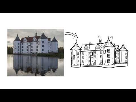 Votre château à colorier - illustration en PDF format A4