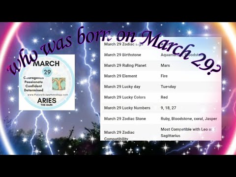 WHO WAS BORN ON MARCH 29? | personality of a person born on March 29