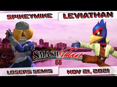 SpikeyMike (Sheik) vs. Leviathan (Falco) - Losers Semis - Smashkatoon 55
