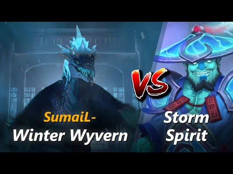 How to Winter Wyvern mid vs Storm Spirit (feat. SumaiL-) | First 10 minutes