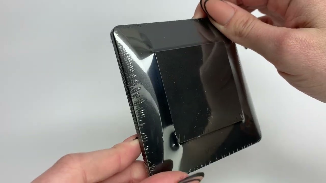 Выключатель одноклавишный проходной VIDEX Binera графит VF-BNSW1P-BG