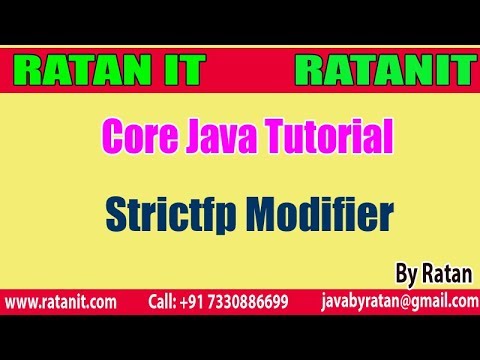 Core Java Tutorial Modifiers In Java Strictfp Modifier By Ratan Sir