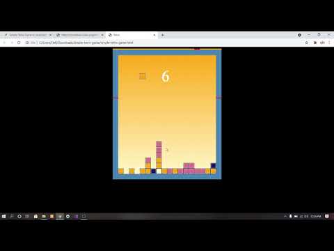 Simple Tetris Game In Javascript Canvas With Source Code Source Code Projects