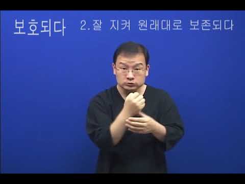 「보호를」의 한국수어 표현