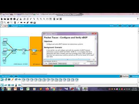 3.5.3.4 - Packet Tracer - Configure and Verify eBGP