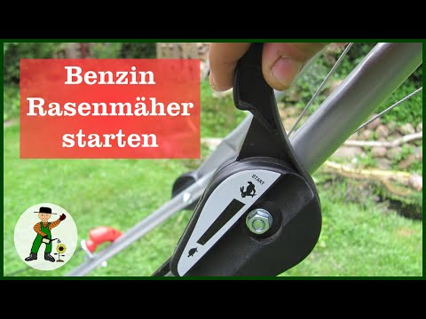 Einen Benzin Rasenmäher starten, so geht's