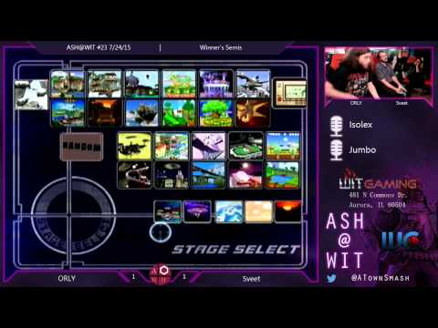 ORLY (Fox, Falcon) vs. Sveet (Fox, Jiggs) - Melee Winner's Semis ASH@WIT #23 7/24/15