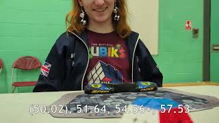 4 Megaminx PRs in 2 rounds! 55.41/54.58 PR avgs, w/ 51.53/50.02 PR singles | Hampshire Autumn 2025