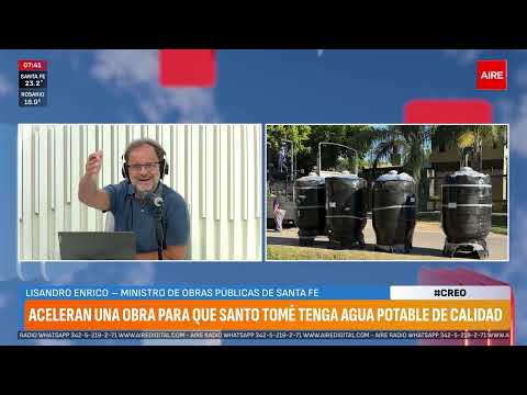 Avanza la obra de refuerzo de AGUA POTABLE en SANTO TOMÉ y barrios de la región 🚰