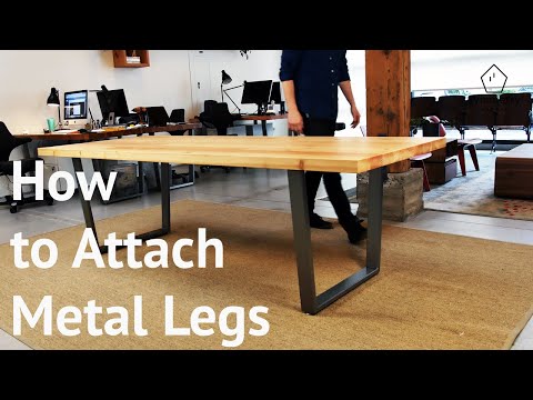 How to Attach Metal Legs to a Wood Table Top