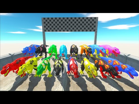 8 T-rex Justice League 8 T-rex Dc Marvel Speed Race Championship Hunting Found Jurassic world ARBS