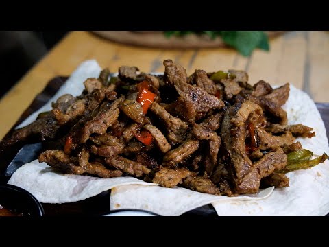 Turkish Street Food Style Fajitas | Easy Beef Fajitas Recipe | How to Make Fajitas? Mexican Food