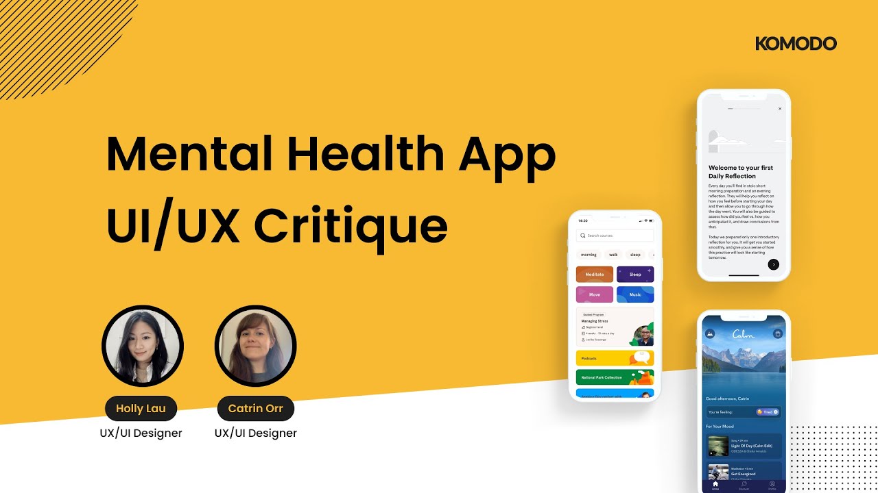 UX/UI Design Review for Leading Healthcare Apps Headspace, Calm and Stoic