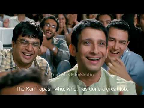 Chatur's Funny Speech || 3 Idiots || With Subtitles || Comedy Scene