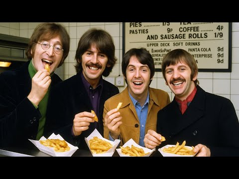 The Beatles Stop for Fish & Chips During Magical Mystery Tour Filming | Outtakes | 1967 | Taunton UK
