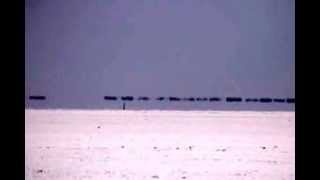 Very Rare Bonneville Salt Flats Mirage View of Train Floating On The Horizon....