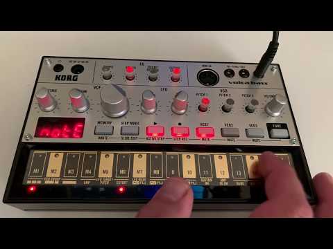 Korg Volca Bass Tutorial/Step Sequencer/Active Step/Save/Delete(German)#stayhome