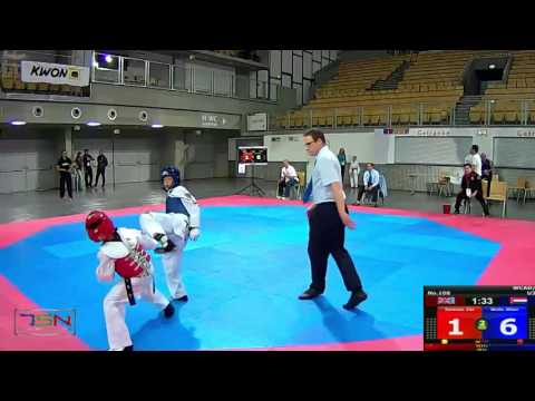 108-Molle, Milan  TOP TAEKWONDO EEMLAND (NED) vs Sarsoza, Zack  KIXSTAR DRAGON TKD (GBR) 10-1