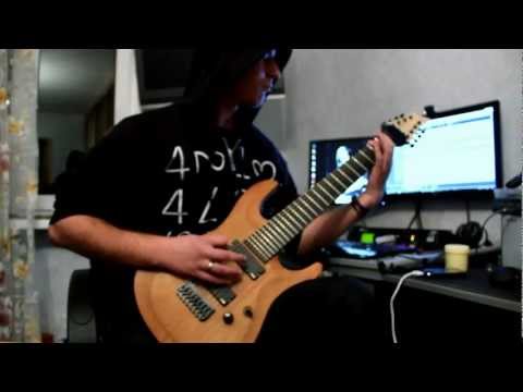 Meshuggah - Dancers To A Discordant System (full guitar cover with solo)