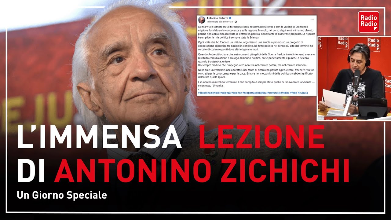 ZICHICHI: 'LA MIA POLITICA È LA SCIENZA' | LA LETTERA DELLO SCIENZIATO CHE NON SI È MAI PIEGATO