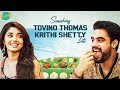 SNEAKING TOVINO THOMAS KRITHI SHETTY INTO SUBBAYA GARI HOTEL