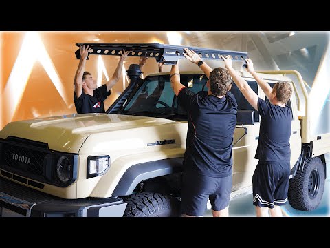 How to Install a Rhino-Rack Roof Rack Platform and Back on a Landcruiser