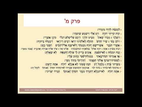 תהילים פרק מ, Psalm 40 נוסח ספרדי ירושלמי