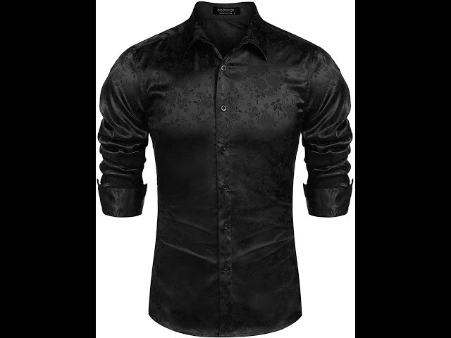 Vídeo relacionado con COOFANDY Camisa de Algodón de Manga Larga para Hombre Corte Regular con Botones Formal Cómoda para Negocios Blanca S