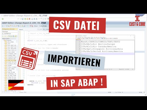 CSV Datei importieren - mit SAP ABAP [deutsch]
