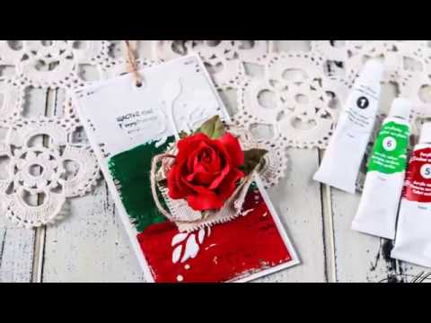 Mixed Media Tag with Bulgarian Motives step by step