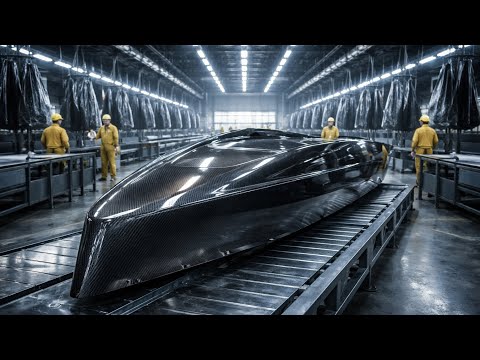 Inside Carbon Fiber Yacht Factory – (Full Process) How Luxury Hulls Are Made