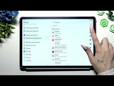 HUAWEI MatePad 11.5 (2025) – How to Turn On or Off App Notifications