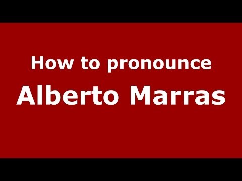 How to pronounce Alberto Marras (Italian/Italy)  - PronounceNames.com