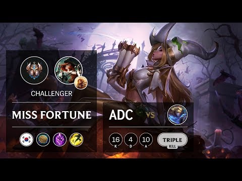 Miss Fortune ADC vs Ezreal - KR Challenger Patch 9.21