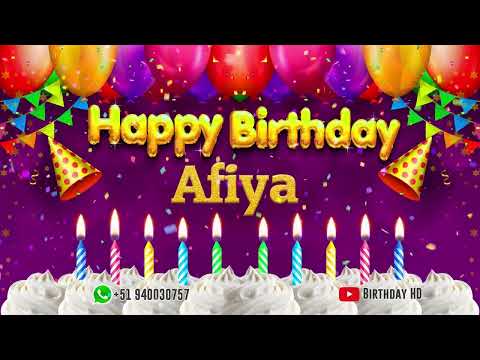 Afiya Happy birthday To You - Happy Birthday song name Afiya 🎁