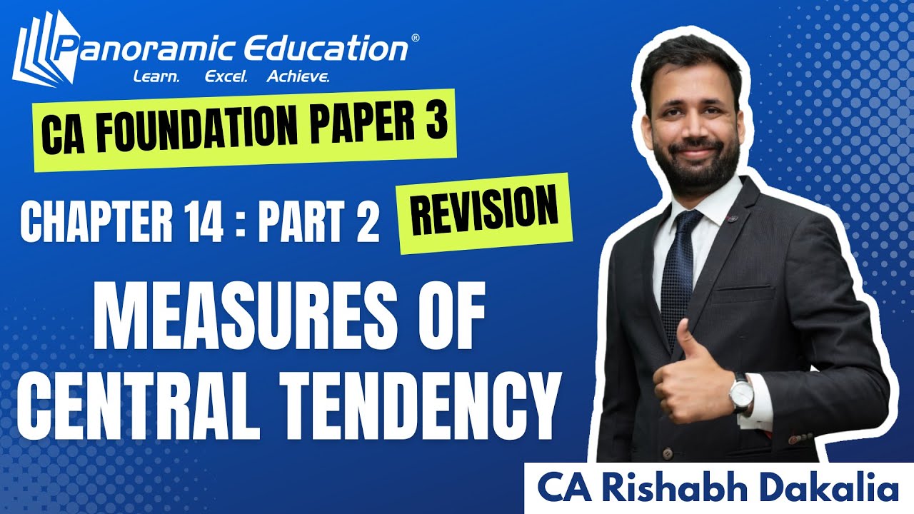 CA Foundation | BMLRS (QA) Paper 3 - Measures of Dispersion | CA Rishabh Dakalia