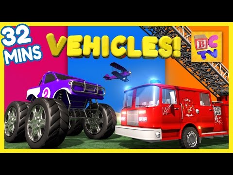 Fire Truck, Dump Truck, Monster Truck & More | Vehicles for Kids Collection Vol 1