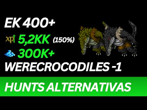 TIBIA | WERECROCODILES -1 | HUNT SOLO EK