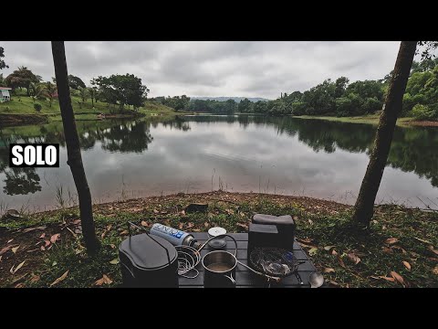 Lakeside Solo Moto Camping | Long ride to Cavinti, Laguna | Chandava Lake Resort | Relaxing ASMR
