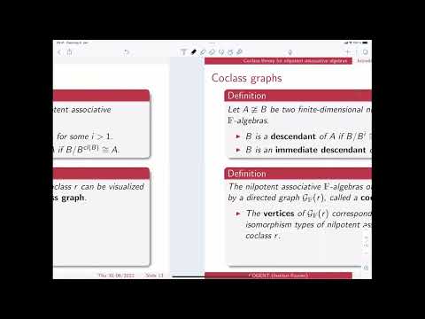 Tobias Moede - Coclass theory for nilpotent associative algebras