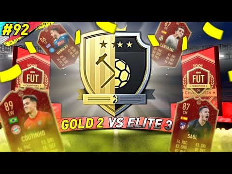 BROKE BOY RTG #92 - ELITE 3 VS GOLD FUT CHAMPS REWARDS! - FIFA 20 ULTIMATE TEAM