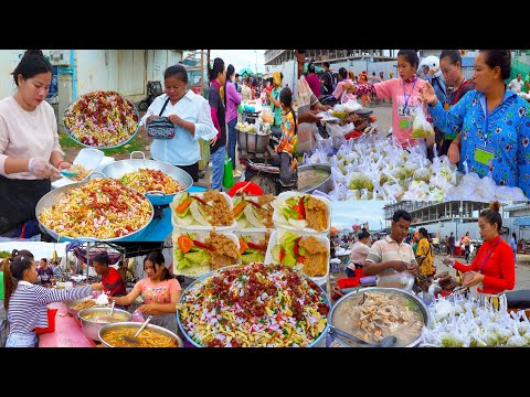 Cheap Breakfast, Snacks, Sweet Drink For Factory Workers - Cambodian Cheap Street Food
