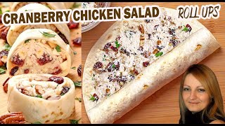 How to Make Cranberry Pecan Chicken Salad Roll Ups