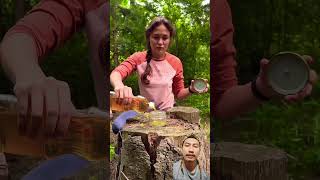 Download lagu How to make a lamp from cooking oil in the forest #bushcraft #outdoorsurvival #honey mp3
