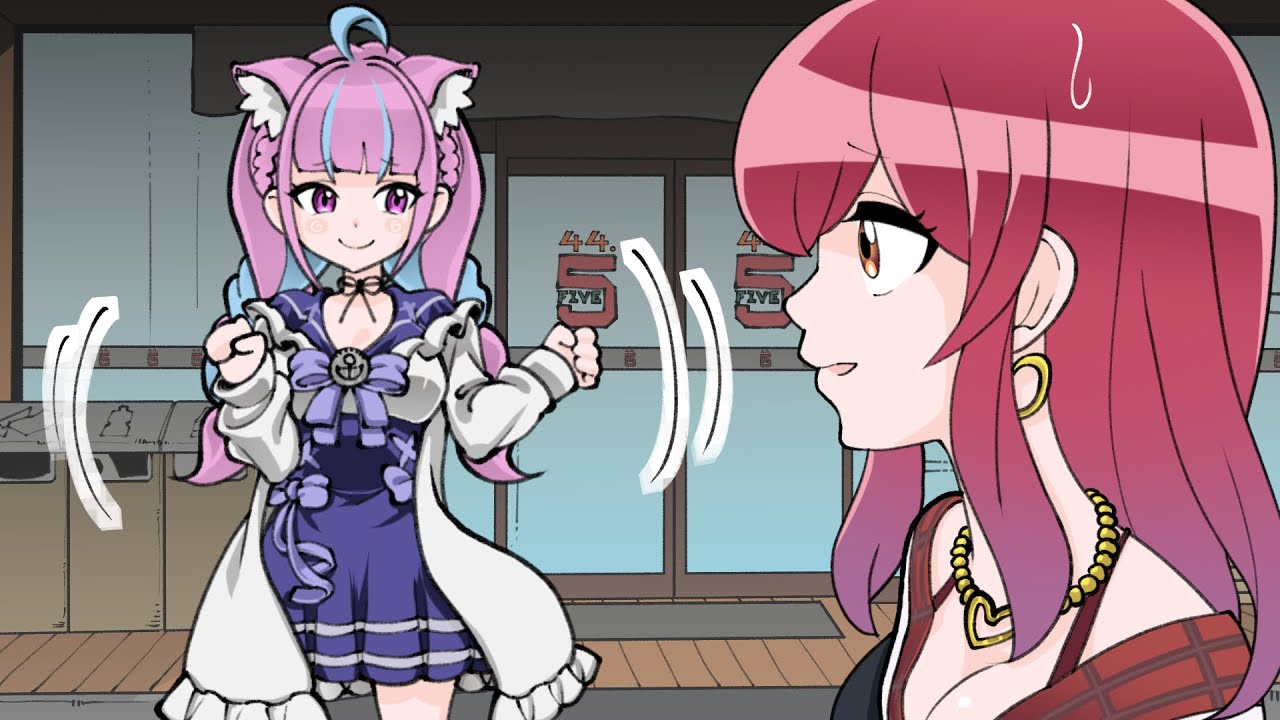 【手描き】マリン船長のOPダンスを踊るあくあ【湊あくあ/宝鐘マリン】【ホロライブ切り抜き漫画】