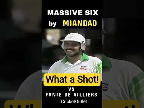 Miandad Goes over Long on for a Massive One #cricketshorts