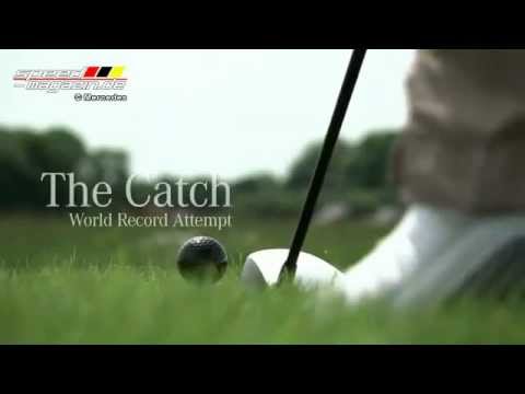 David Coulthard catches 178mph golf ball in Mercedes-Benz SLS